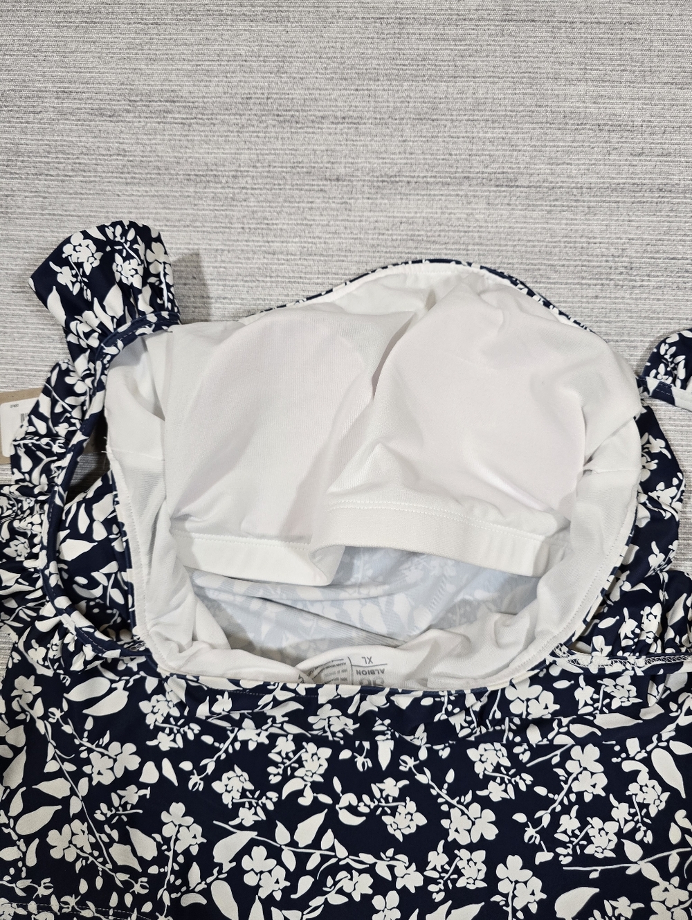 Albion Navy and White Floral Swim Top - Picture 7 of 9